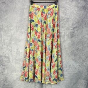 vtg y2k Christopher Banks Floral Maxi Skirt Women's sz L cottagecore romantic